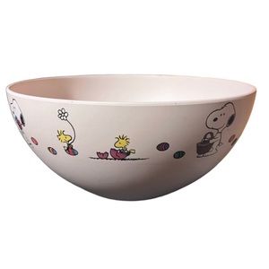 NWOT PEANUTS SNOOPY & WOODSTOCK MELAMINE FRUIT PASTA SALAD BOWL